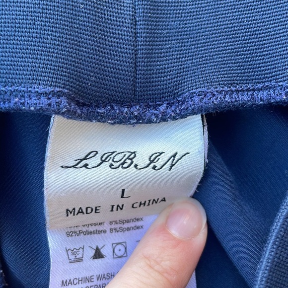 LJBJN Dark Green Cargo Comfy Joggers Size Large Womens Navy Blue - Picture 4 of 5